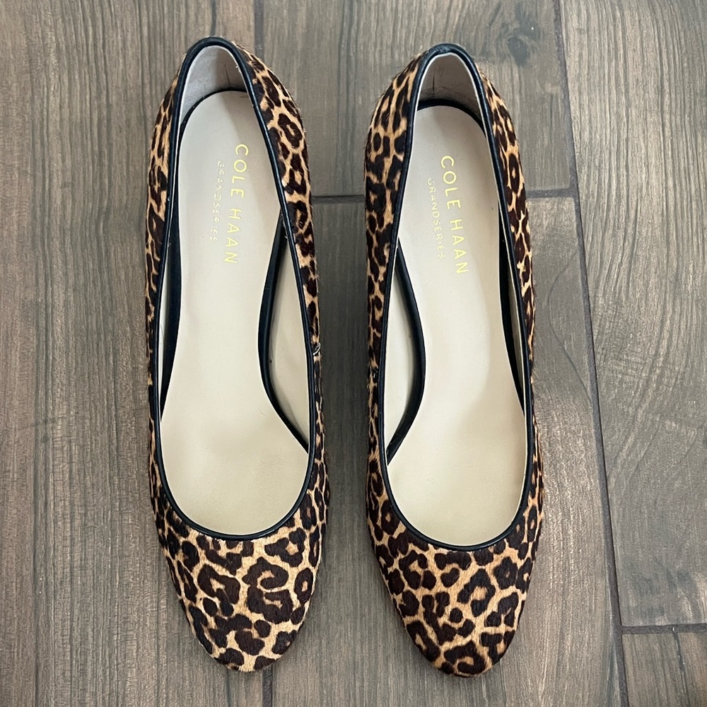 Cole Haan Women's Leopard Print Wedge Heels